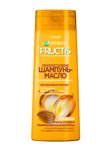 Garnier Fructis Тройное восстановление Шампунь-масло 400 мл